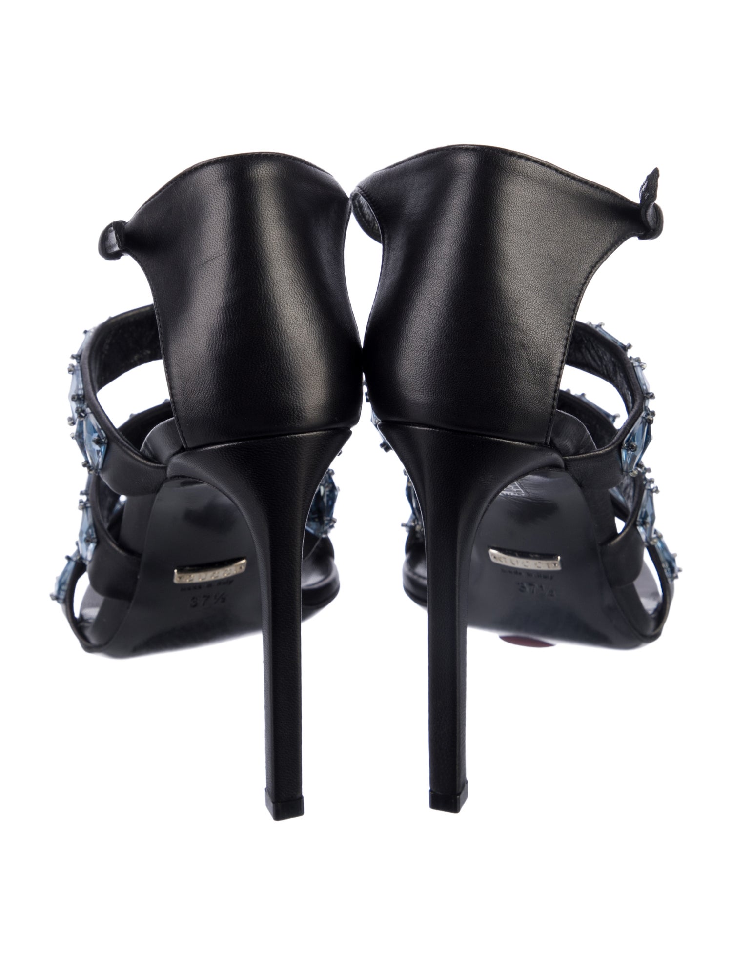 Gucci Leather Crystal Embellishments